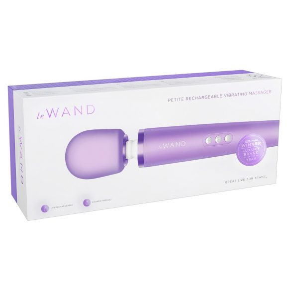 Le Wand Petite - išskirtinis, įkraunamas masažuojantis vibratorius (violetinis)