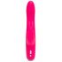 Happyrabbit Curve Slim - atsparus vandeniui, įkraunamas vibratoriumi su zuikio formos klitorio stimuliatoriumi (rožinis)