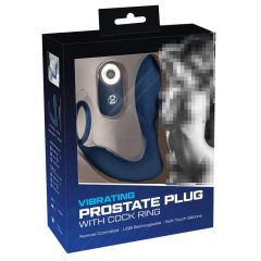   You2Toys Prostata Plug - radijo analinis vibratorius su penio žiedu (mėlynas)
