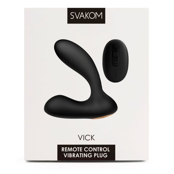 Svakom Vick - atsparus vandeniui prostatos ir G taško vibratorius (juodas)