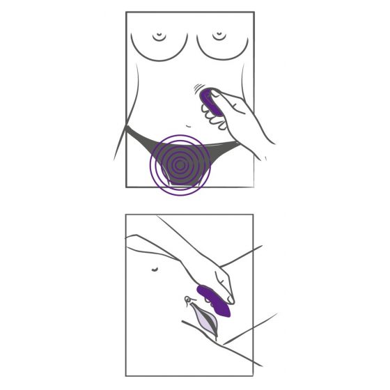SMILE Panty - akumuliatoriumi, radijo klitorio vibratorius (violetinė)