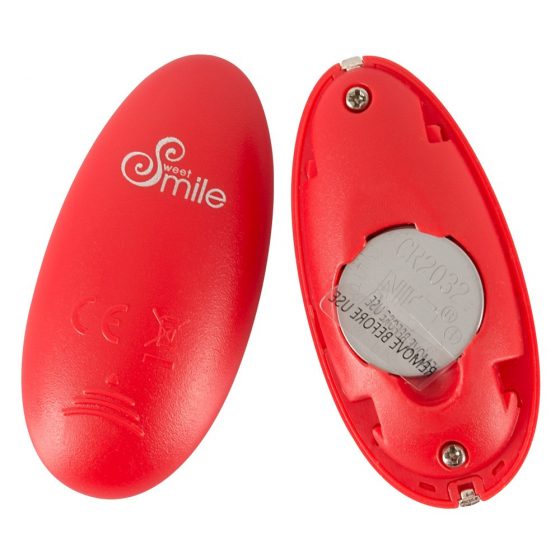 SMILE Meilės Kiaušinis - įkraunamas, belaidžio valdymo vibracijos kiaušinis (raudonas)