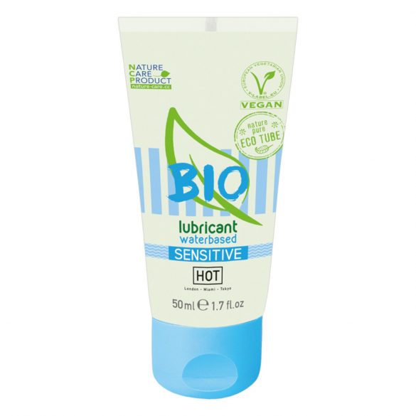 HOT Bio Sensitive - veganiškas vandens pagrindu pagamintas lubrikantas (50 ml) 