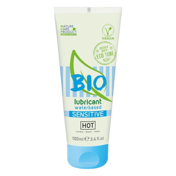 HOT Bio Sensitive - veganiškas vandens pagrindo lubrikantas (100ml) 