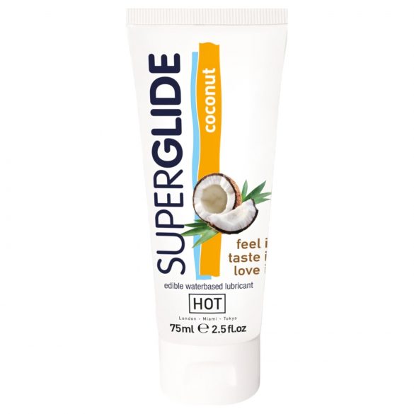 HOT Superglide Kokosas - valgomas lubrikantas (75ml) 