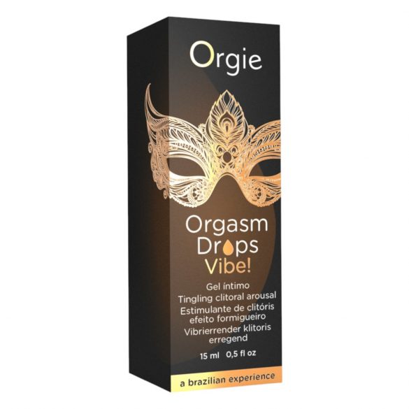 Orgie Orgasm Drops Vibe - dilgčiojantis intymus gelis moterims (15ml) 