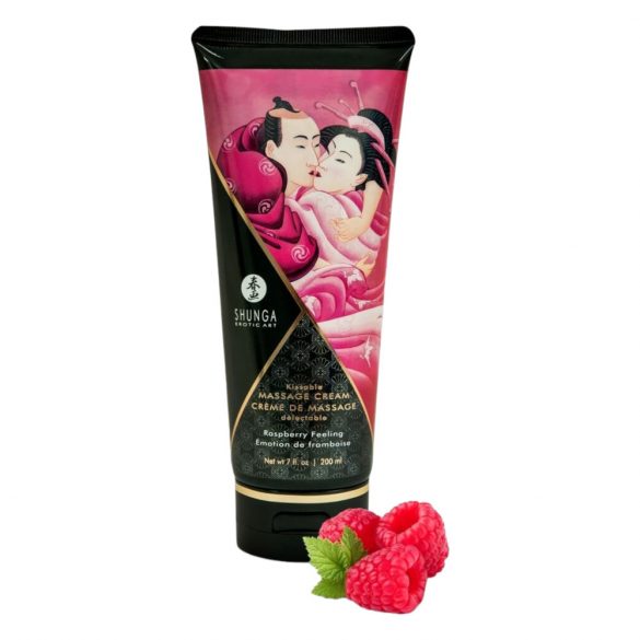 Shunga - masažo kremas su avietėmis (200ml) 