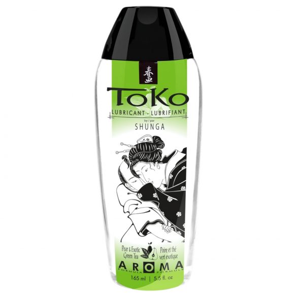 Shunga Toko - aromatizuotas vandens pagrindo lubrikantas - kriaušė ir žalioji arbata (165 ml) 