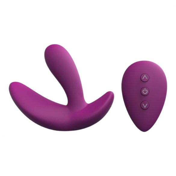 Cotoxo Saddle - akumuliatorinis, nuotoliniu būdu valdomas prostatos vibratorius (violetinės spalvos)