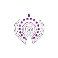   Spindintys deimantai intymių papuošalų rinkinys - 3 dalių (rožinė-violetinė)