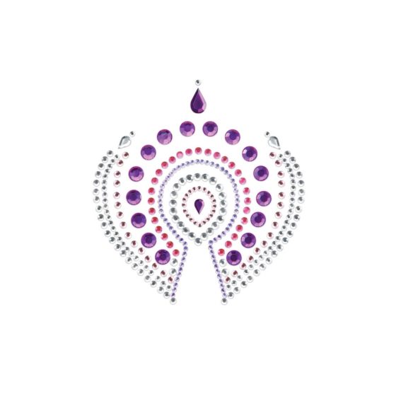Spindintys deimantai intymių papuošalų rinkinys - 3 dalių (rožinė-violetinė)