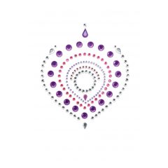   Spindintys deimantai intymių papuošalų rinkinys - 3 dalių (rožinė-violetinė)