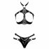 ZADO - Leather Harness Set with Strap-on Bottoms (Black) 