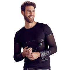   NEK - kryžminių dirželių ilgarankoviai vyriški marškiniai (juodi)