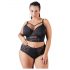 / Cottelli Plus Size - dirželių ir nėrinių liemenėlė (juoda) - 85E