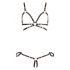 Cottelli Bondage - blizgus dygliuotas dirželinis bikini (juodas)  - XL