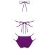 Obsessive Balitta - blizgus, kaklo dirželis bikini (purpurinė)
