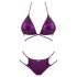 Obsessive Balitta - blizgus, kaklo dirželis bikini (purpurinė)