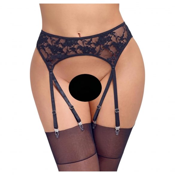 Cottelli - Lace Suspender Belt (Black) 