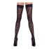 Cottelli Legwear - leopardinis rašto kojinės (juoda)  - 3