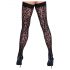 Cottelli Legwear - leopardinis rašto kojinės (juoda)  - 3