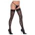 Cottelli Legwear - leopardinis rašto kojinės (juoda)  - 3