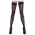 Cottelli Legwear - leopardinis rašto kojinės (juoda)  - 4