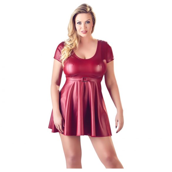 / Cottelli Plus Size - A formos mini suknelė (bordo) - XL