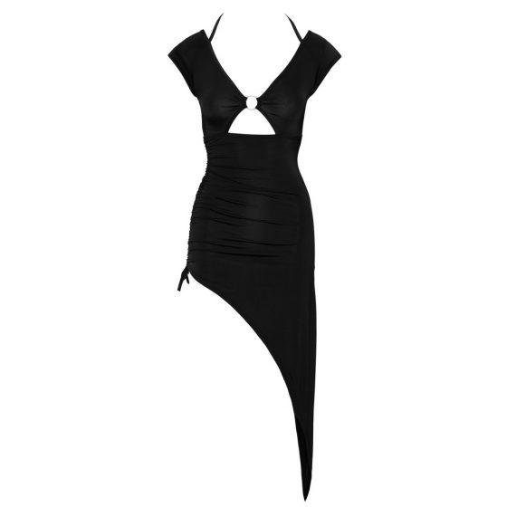 Cottelli Party - asimetriška, žiedu papuošta suknelė (juoda) - M