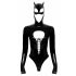 Juodoji Aksominė Batwoman Ilgarankovė Bodysuit (juoda)  - M