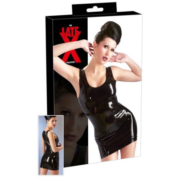 LATEX - be rankovių mini suknelė (juoda)