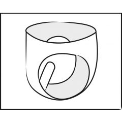   LATEX - vyriški apatiniai su vidiniu kūginiu analiniu dildo (juodi)