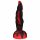 OgazR Hell Dong - siurbiamuoju pagrindu turintis rifliuotas dildo - 20 cm (juoda-raudona)