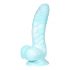 OgazR Jūros Gyvatė - siurbtuku padengta grublėtas dildo - 17 cm (mėlyna-balta) 