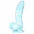 OgazR Jūros Gyvatė - siurbtuku padengta grublėtas dildo - 17 cm (mėlyna-balta) 