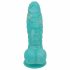 OgazR Jūros Gyvatė - siurbtuku padengta grublėtas dildo - 17 cm (mėlyna-balta) 