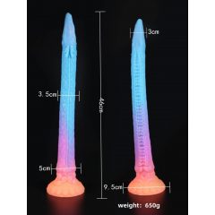   OgazR XXL Eel - fluorescencinė analinė dildo - 47 cm (rožinė)