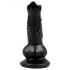 Animalorny - šuns forma dildo - 12cm (juodas)