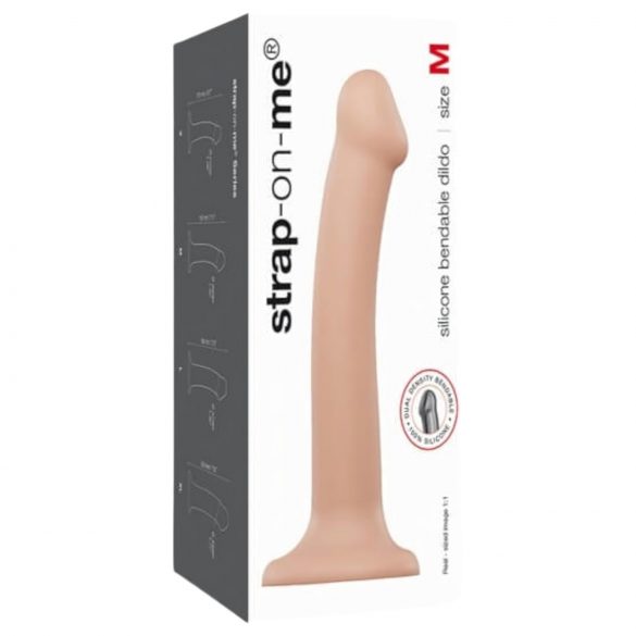 Strap-on-me M – dvigubo sluoksnio tikroviškas dildo – vidutinis (natūralus)