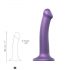 Strap-on-me Metallic Shine M - draugiškas odai dildo (metalo violetinė) 