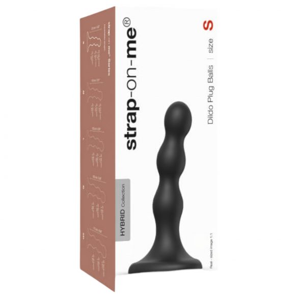 Strap-on-me Kamuoliukai S - sferinis, siurbtukas dildo (juodas) 