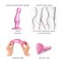 Strap-on-me Curvy S - banguotas, prisegamas dildo (rožinis) 