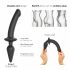 Strap-on-me Swith Semi-Realistic S - 2in1 silikoninis dildo (juodas) 