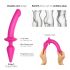 / Strap-on-me Swith Semi-Realistic S - 2in1 silikoninis dildo (rožinis)