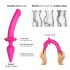 Strap-on-me Swith Pusiau-Realistiškas XXL - 2in1 silikoninis dildo (rožinis) 