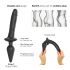 / Strap-on-me Swith Realistic S - 2in1 silikoninis dildo (juodas)