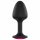 Dorcel Geisha Plug Ruby XL - rožinio akmens analinis kaištis (juodas)