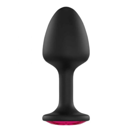 Dorcel Geišos Kamštis Ruby XL - rožinis akmenimis analinis dildo (juodas)