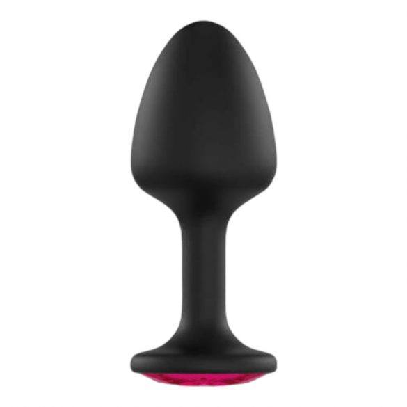 Dorcel Geišos Kamštis Ruby XL - rožinis akmenimis analinis dildo (juodas) 