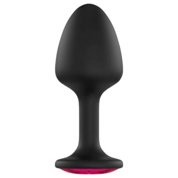 Dorcel Geisha Plug Ruby XL - rožinio akmens analinis kaištis (juodas)